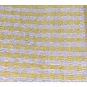 Yellow & White Gingham Fat Quarter Cotton Fabric 18x22 Quilting Crafts